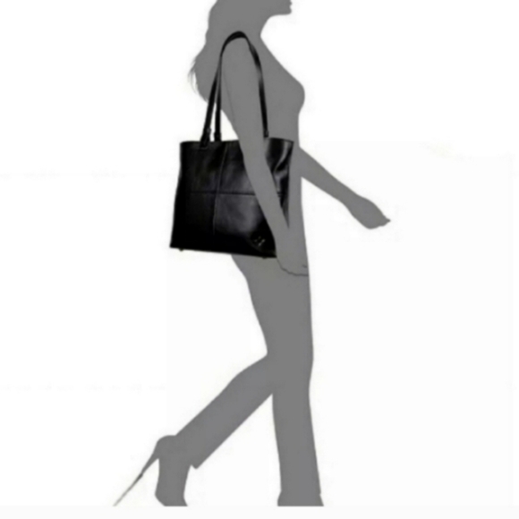 PATRICIA NASH Shoulder Bag Leather Braden Tote Colorblock Black Brown Red Orange - Picture 7 of 12